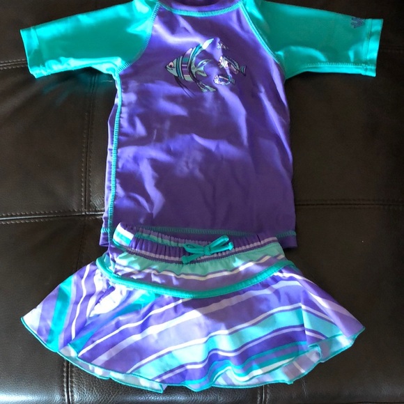 Two piece swim gear 12-18 mos. EC - Picture 1 of 2